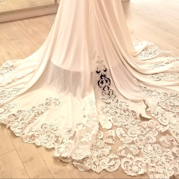 NWT Gorgeous Las Vegas Custom Wedding Dress & Veil. Never Worn. - Picture 4 of 8